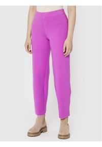 Liviana Conti Spodnie materiałowe F2WC37 Różowy Relaxed Fit. Kolor: różowy. Materiał: syntetyk