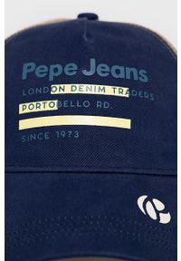 Pepe Jeans czapka Taylor kolor granatowy wzorzysta. Kolor: niebieski #4