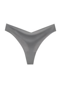 Intica - Stringi bezszwowe z obniżonym stanem do codziennego noszenia Tiffie. Stan: obniżony. Kolor: szary. Materiał: materiał