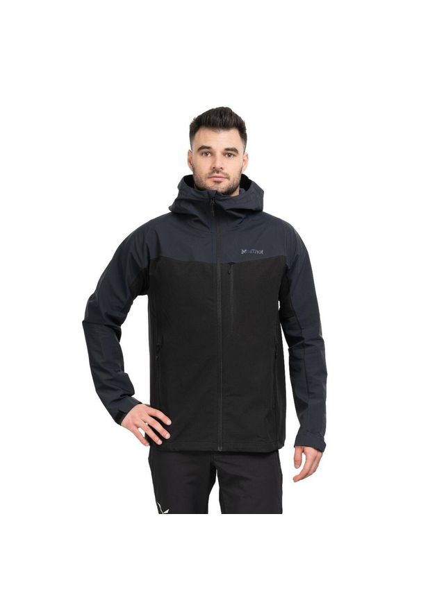 Marmot - Kurtka wspinaczkowa męska Rom Hoody. Typ kołnierza: kaptur. Kolor: czarny. Technologia: Gore-Tex