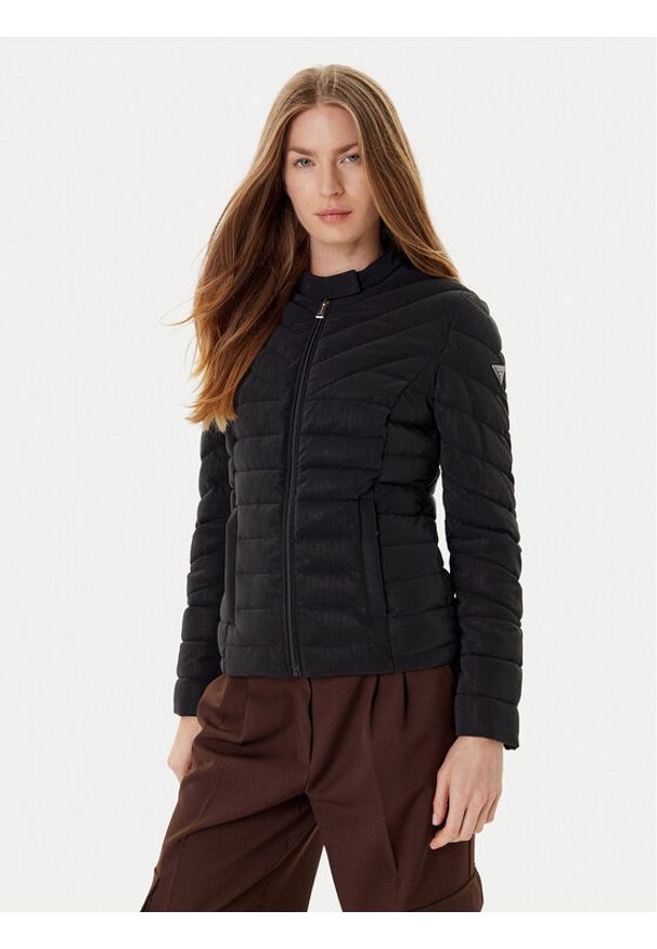 Guess Kurtka przejściowa W5YL13 WHDQ0 Czarny Regular Fit. Kolor: czarny. Materiał: syntetyk