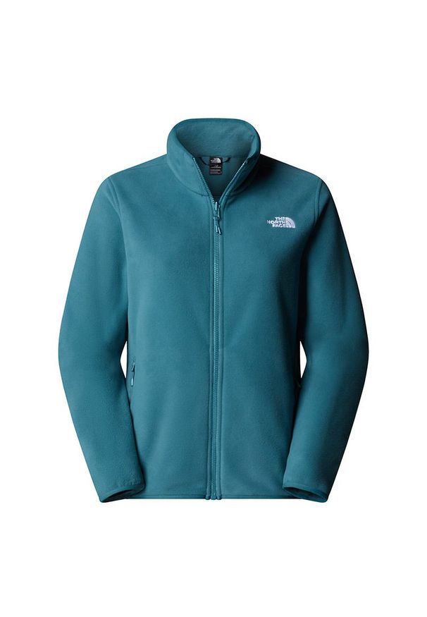 Bluza damska The North Face 100 Glacier Full-Zip Fleece 0A8D2FBQ51 - niebieska. Kolor: niebieski. Materiał: dzianina, polar, poliester. Styl: klasyczny. Sport: narciarstwo