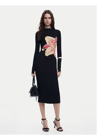 Desigual Sukienka codzienna 25SWVKX1 Czarny Slim Fit. Okazja: na co dzień. Kolor: czarny. Materiał: wiskoza. Typ sukienki: proste. Styl: casual #6