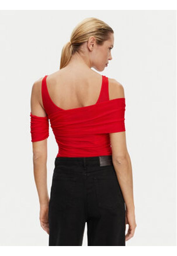 Pinko - PINKO Body Bella 104832 A2H1 Czerwony Regular Fit. Kolor: czerwony. Materiał: syntetyk