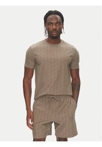 Emporio Armani T-Shirt EM000692 AF12362 U6189 Brązowy Regular Fit. Kolor: brązowy. Materiał: syntetyk #1