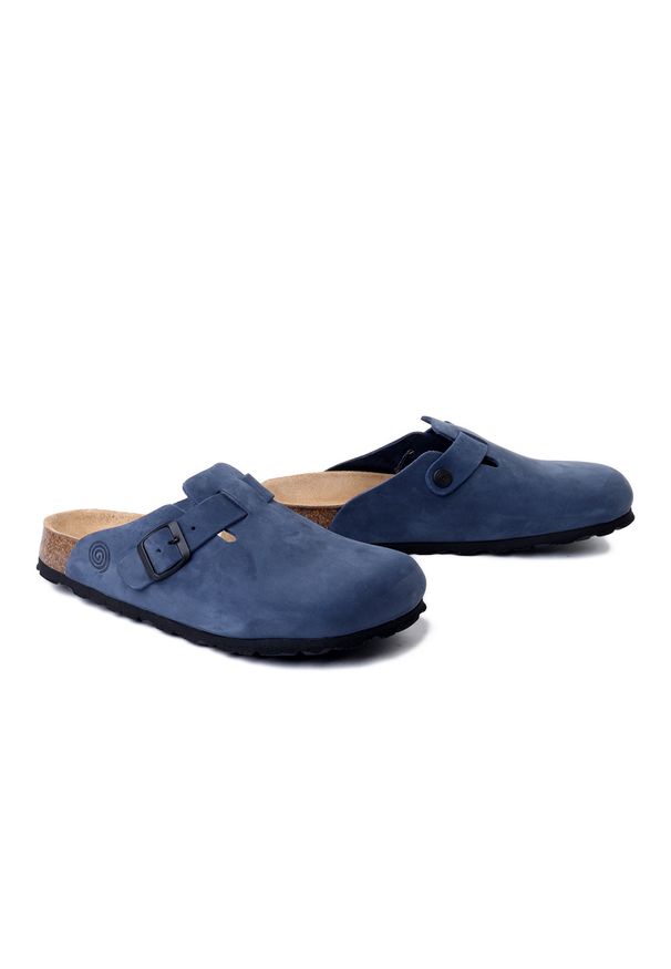 Dr. Brinkmann - DR. BRINKMANN 600177-05 navy, klapki damskie. Kolor: niebieski. Materiał: skóra
