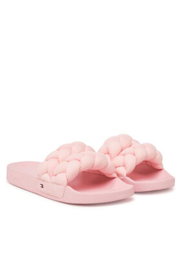 Tommy Jeans Klapki Tjw Braided Slide EN0EN02764 Różowy. Kolor: różowy. Materiał: materiał
