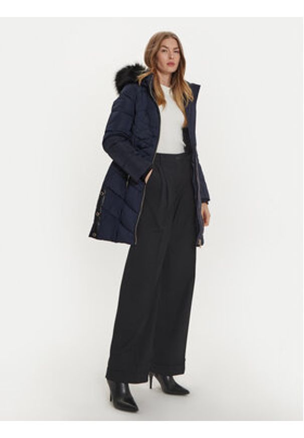 Morgan Kurtka puchowa 242-GCLEO Granatowy Regular Fit. Kolor: niebieski. Materiał: syntetyk. Sezon: zima