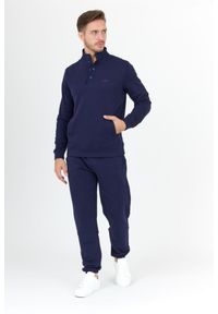Aeronautica Militare - AERONAUTICA MILITARE Granatowa bluza męska na zatrzaski, Rozmiar XXL. Kolor: niebieski