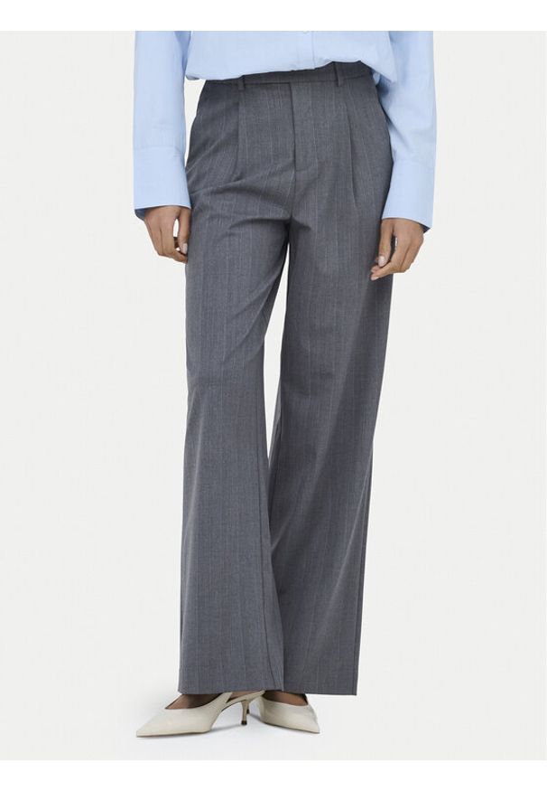 only - ONLY Spodnie materiałowe Jackie 15364312 Szary Wide Leg. Kolor: szary. Materiał: syntetyk
