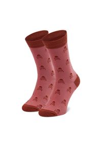 Skarpety Wysokie Męskie Dots Socks. Kolor: różowy