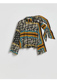 Reserved - Wzorzysta bluzka z wiązaniem - wielobarwny. Materiał: wiskoza #1