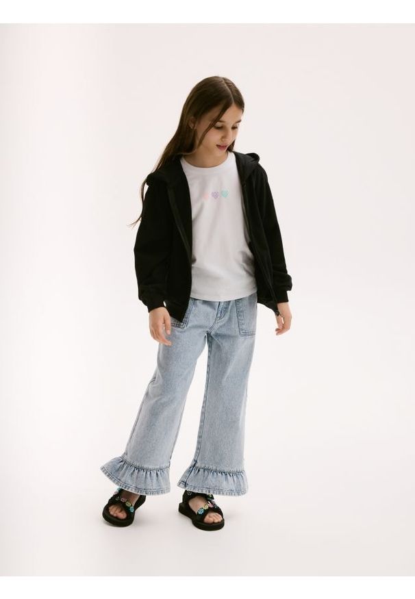 Reserved - Luźna bluza z kapturem - czarny. Typ kołnierza: kaptur. Kolor: czarny. Materiał: bawełna, dzianina