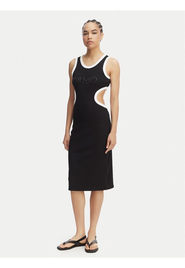 Liu Jo Beachwear Top VA6033 JS360 Czarny Regular Fit. Kolor: czarny. Materiał: wiskoza