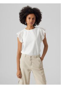 Vero Moda T-Shirt 10286067 Biały Loose Fit. Kolor: biały. Materiał: syntetyk #7