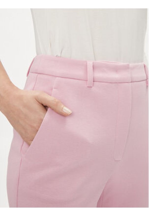 Weekend Max Mara Spodnie materiałowe Basco 2415781051 Różowy Straight Leg. Kolor: różowy. Materiał: bawełna