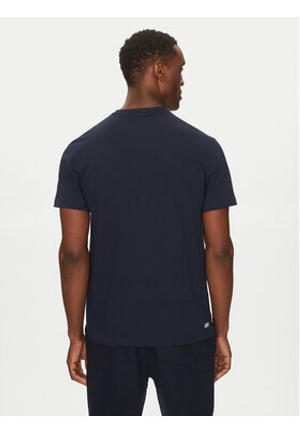 Lacoste T-Shirt TH8916 Granatowy Regular Fit. Kolor: niebieski. Materiał: bawełna