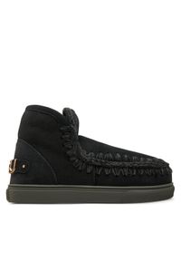 Mou Śniegowce Eskimo Sneaker Big Metal Logo FW111008A Czarny. Kolor: czarny. Materiał: skóra #1