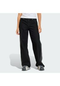 Adidas - adidas Jeansy Firebird KD2909 Czarny Regular Fit. Kolor: czarny #1