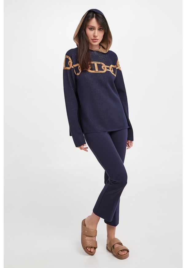Twinset Milano - Sweter damski z kapturem TWINSET. Typ kołnierza: kaptur