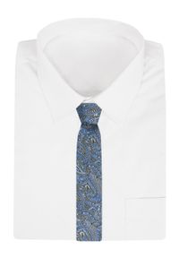 Męski Krawat - Chattier - Odcienie Niebieskiego, Wzór Paisley. Kolor: niebieski. Materiał: tkanina. Wzór: paisley. Styl: elegancki, klasyczny, wizytowy #2