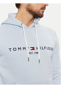 TOMMY HILFIGER - Tommy Hilfiger Bluza Logo MW0MW11599 Błękitny Regular Fit. Kolor: niebieski. Materiał: bawełna