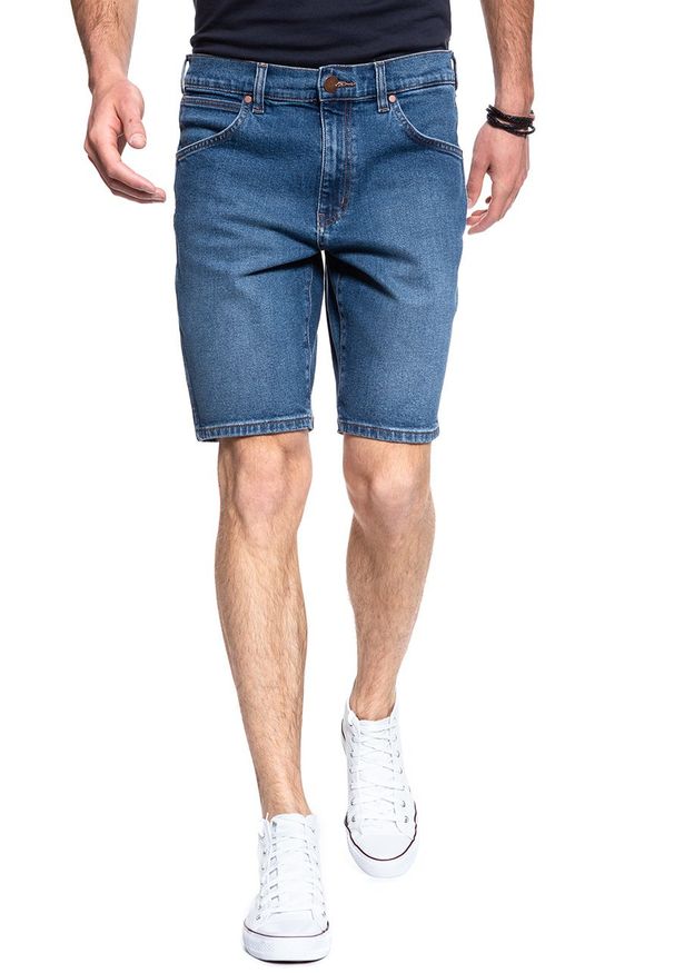 Wrangler - SPODENKI WRANGLER 5 PKT SHORT THE LOOK W14CKP117. Materiał: jeans