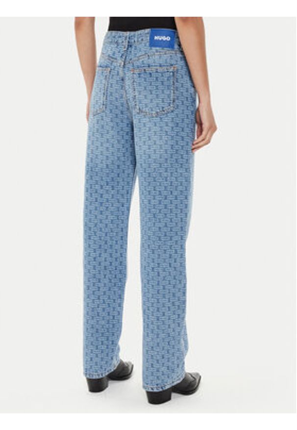 Hugo Jeansy 50514131 Niebieski Straight Fit. Kolor: niebieski
