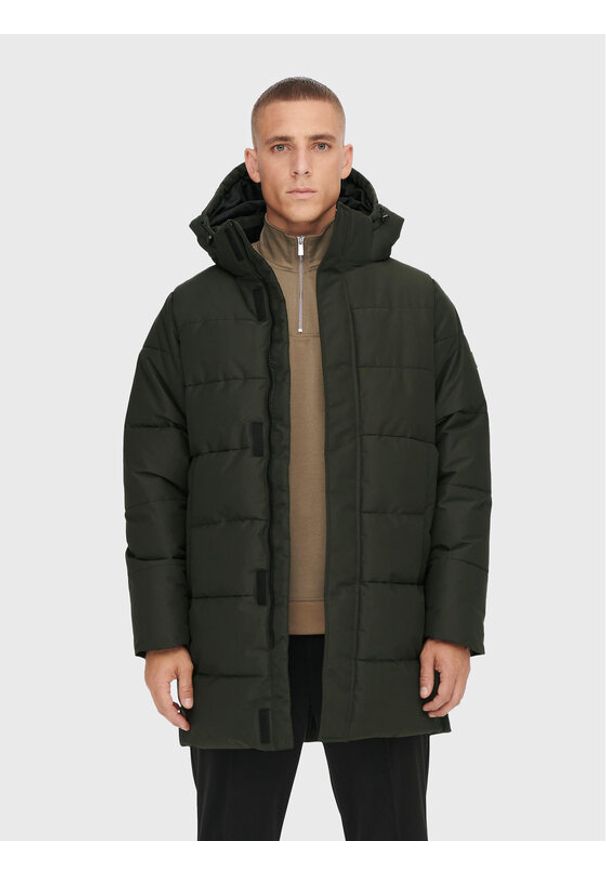 Only & Sons Płaszcz zimowy Carl Long 22020156 Zielony Regular Fit. Kolor: zielony. Materiał: syntetyk. Sezon: zima