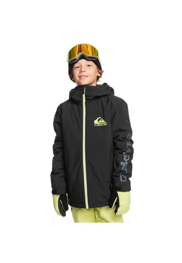 Quiksilver - Kurtka śnieżna dla Chłopcy MORTON. Kolor: czarny. Materiał: poliester, materiał. Sezon: zima. Sport: narciarstwo