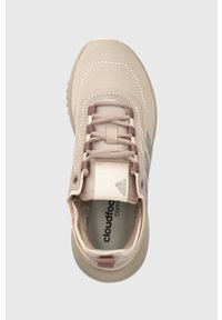 Beżowe buty sportowe Adidas z cholewką, na sznurówki HQ1733