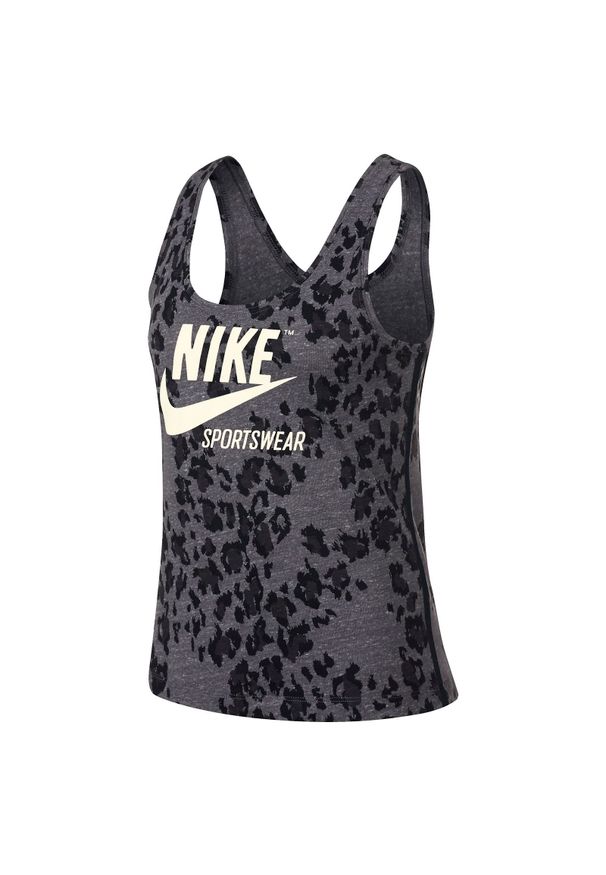 Koszulka damska fitnessowa Nike Sportswear Gym Vintage AR3810. Materiał: materiał, bawełna, tkanina, poliester, jersey. Długość rękawa: na ramiączkach. Sport: fitness