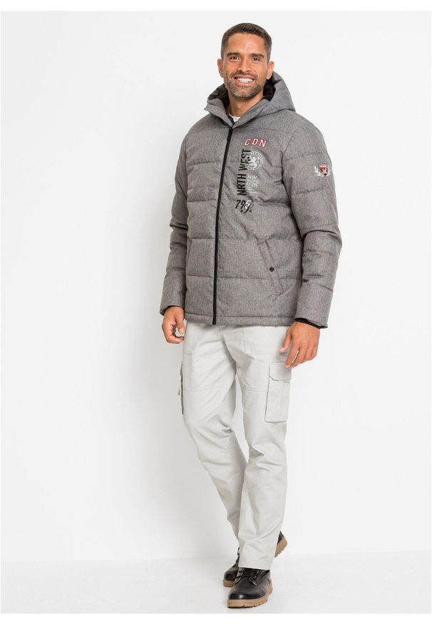 bonprix - Kurtka outdoorowa ocieplana. Kolor: szary. Sezon: zima