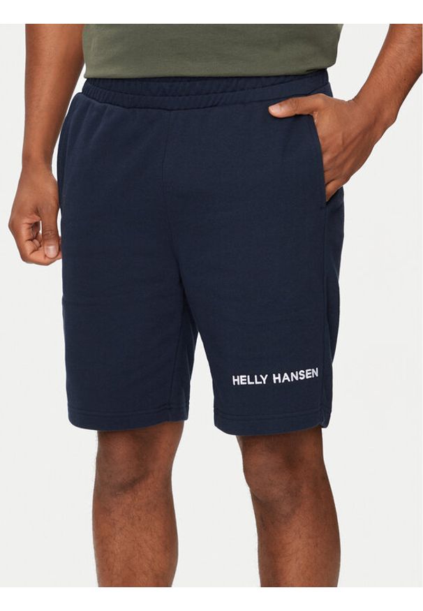 Helly Hansen Szorty sportowe Core Sweat Shorts 53684 Granatowy Regular Fit. Kolor: niebieski. Materiał: bawełna. Styl: sportowy