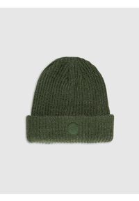4f - 4F Czapka beanie chłopięca - khaki Uniwersalny. Kolor: brązowy, wielokolorowy, oliwkowy. Materiał: syntetyk. Sezon: zima. Styl: klasyczny, casual