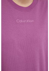 Calvin Klein Performance t-shirt sportowy Essentials kolor fioletowy. Kolor: fioletowy. Materiał: bawełna, skóra, dzianina. Styl: sportowy #3