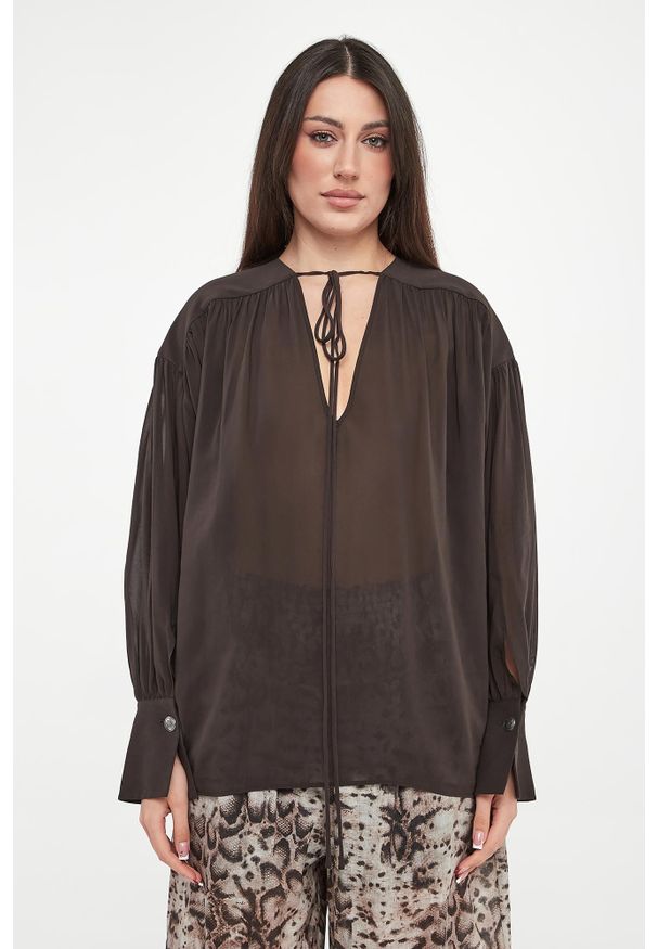 Pinko - Bluzka damska szyfonowa Asola PINKO. Materiał: szyfon