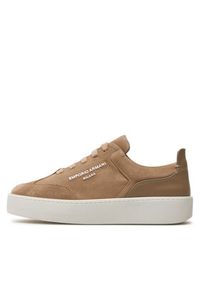 Emporio Armani Sneakersy X3X207 XR158 00085 Brązowy. Kolor: brązowy. Materiał: skóra, zamsz #4