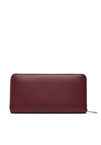 TOMMY HILFIGER - Tommy Hilfiger Duży Portfel Damski Th Icon Lrg Za AW0AW17744 Bordowy. Kolor: czerwony. Materiał: skóra