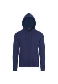 SOL'S - Bluza Z Kapturem Dla Dorosłych Unisex Stone. Typ kołnierza: kaptur. Kolor: niebieski