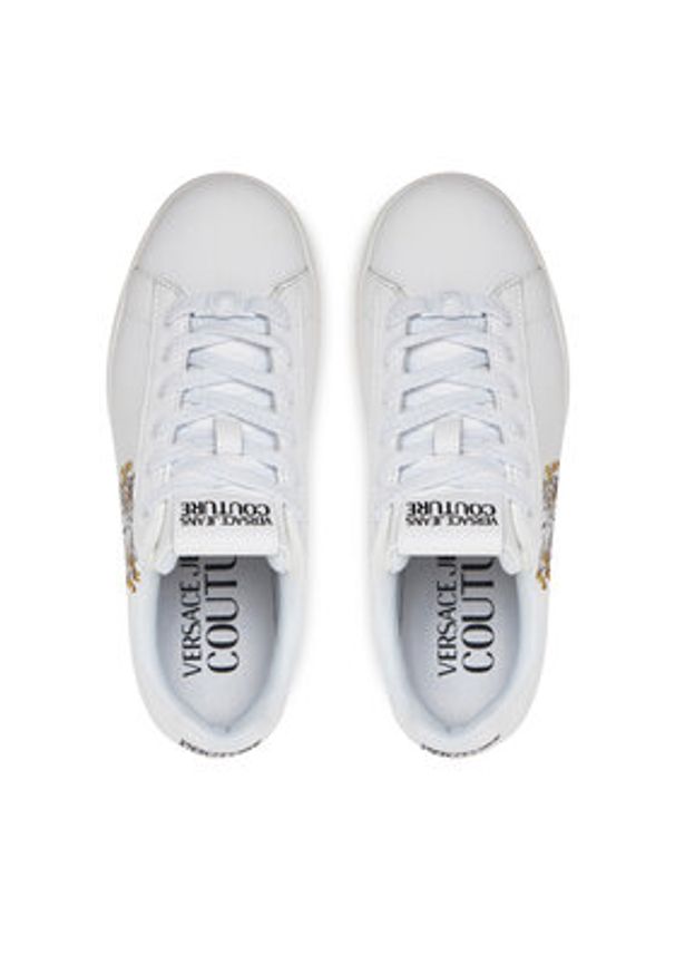 Versace Jeans Couture Sneakersy 78VA3SK3 Biały. Kolor: biały. Materiał: skóra