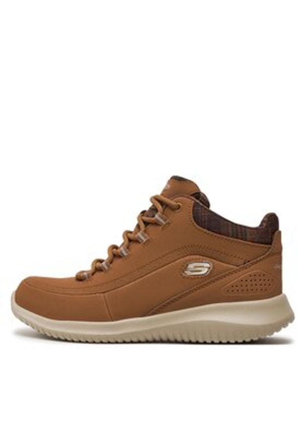 skechers - Skechers Sneakersy Just Chill 12918/CSNT Brązowy. Kolor: brązowy. Materiał: skóra
