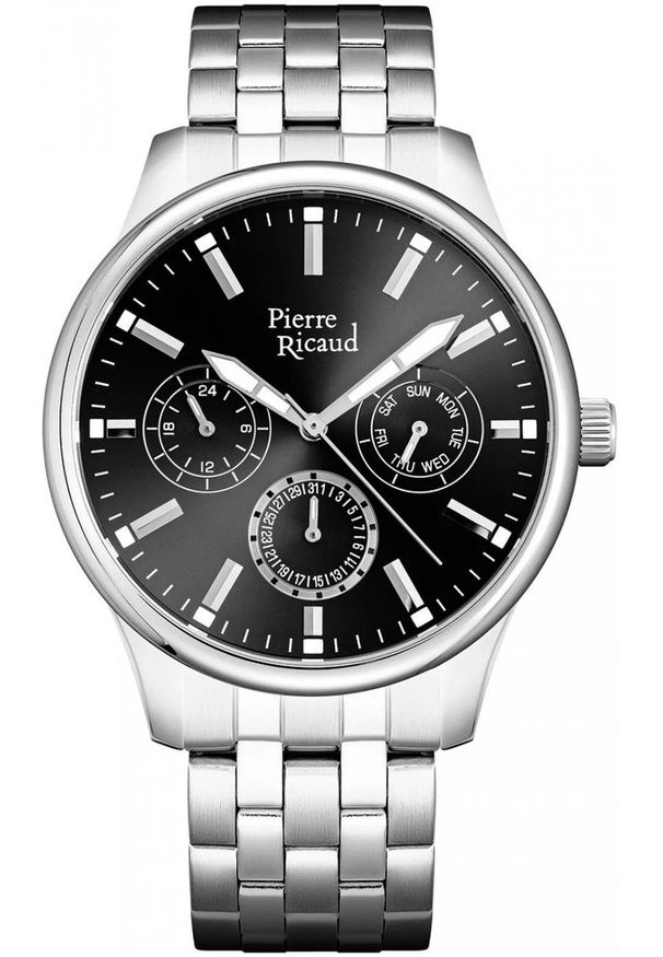Zegarek męski Pierre Ricaud P91106.5114QF srebrny. Kolor: srebrny