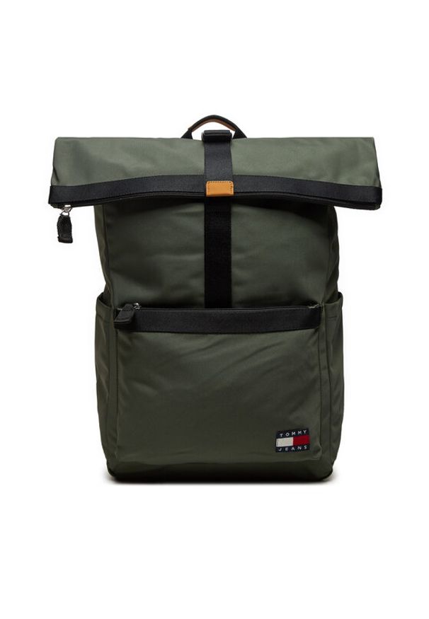 Tommy Jeans Plecak Tjm Essential Rolltop Backpack AM0AM12414 Khaki. Kolor: brązowy. Materiał: materiał