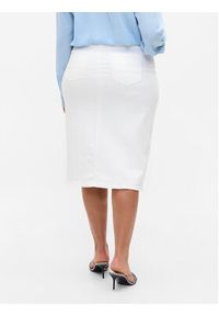 Zizzi Spódnica jeansowa J10771A Biały Regular Fit. Kolor: biały. Materiał: jeans #3