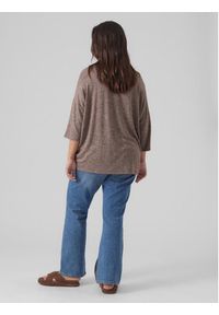 Vero Moda Curve Bluzka Brianna 10297287 Brązowy Regular Fit. Kolor: brązowy. Materiał: syntetyk #3