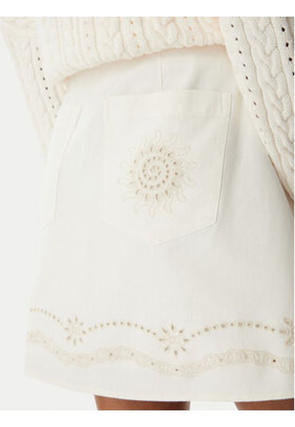Tommy Jeans Spódnica mini DW0DW22297 Biały Regular Fit. Kolor: biały. Materiał: bawełna
