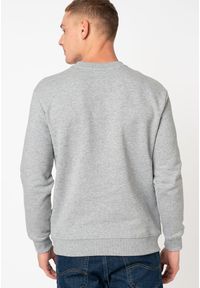 Lee - LEE BASIC CREW LOGO SWS MĘSKA BLUZA REGULAR FIT GREY MELE L80XTJMP #4