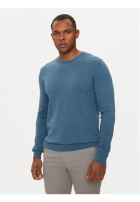 Sisley Sweter 10F2S1C78 Niebieski Slim Fit. Kolor: niebieski. Materiał: bawełna #1