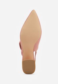 Renee - Różowe Sandały na Słupku Vices Slingback ze Skórzaną Wkładką Vevoline. Okazja: na co dzień, do pracy, na spotkanie biznesowe. Zapięcie: sprzączka. Kolor: różowy. Materiał: skóra. Sezon: lato. Obcas: na słupku. Styl: klasyczny, casual, biznesowy, elegancki #9